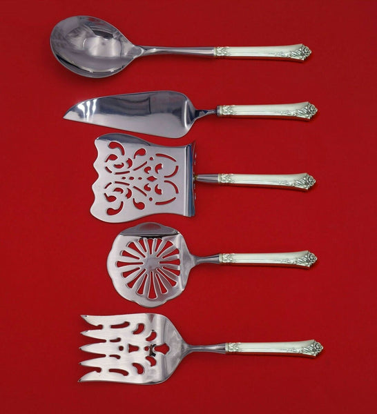 Damask Rose by Oneida Sterling Silver Brunch Serving Set 5-Piece Custom Made