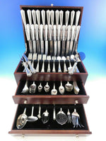 Victorian by Durgin Sterling Silver Flatware Set for 12 Service 195 pieces