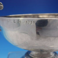 Persian Silver Sugar Bowl Engraved LM 1791 (#4042) Hand wrought Antique