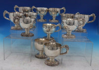 Vintage Plain by International Silverplate Punch Set 15Pc Bowl Cups Tray (#6574)