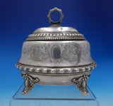 German .800 Silver Tea Caddy Hand Engraved Leaves Scrollwork #4004J (#3910)