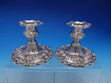 Francis I by Reed & Barton pair of Candlestick #X569 with pierced shades (#4613)