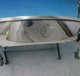 Bust by Gorham Silverplate Centerpiece Oval Bright-Cut Lion Feet #0250 (#5358)