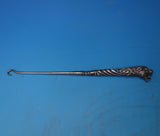 English Victorian Sterling Silver Glove Button Hook w/ Garnet Eyes (#6321)