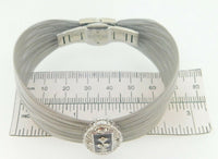 14k Gold .56ct Genuine Natural Diamond Bracelet with Enamel (#J4063)