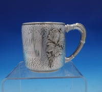 Wood and Hughes Sterling Silver Cup / Mug #216 with Applied Roses (#4818)