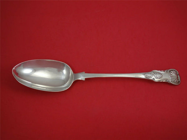 Kings by John Walton English Sterling Silver Platter Spoon circa 1842 12 1/4"