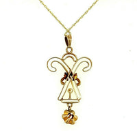 10k Victorian Pearl and Diamond Lavaliere (#J4782)