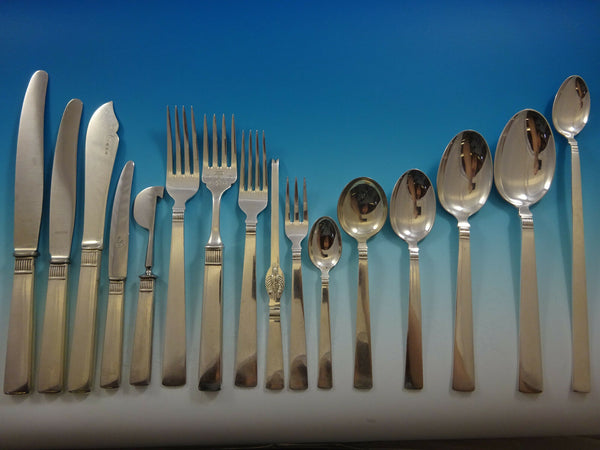 Prince Harald by Marthinsen Norway 830 Silver Flatware Set Service 133 Pc Modern