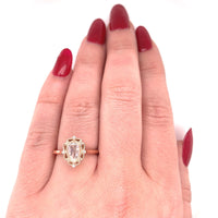 14k Rose Gold .42ct Rose Cut Genuine Natural Diamond Ring Jewelry (#J5780)