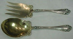 Rose By Wallace Sterling Silver Salad Serving Set GW 2pc 9"