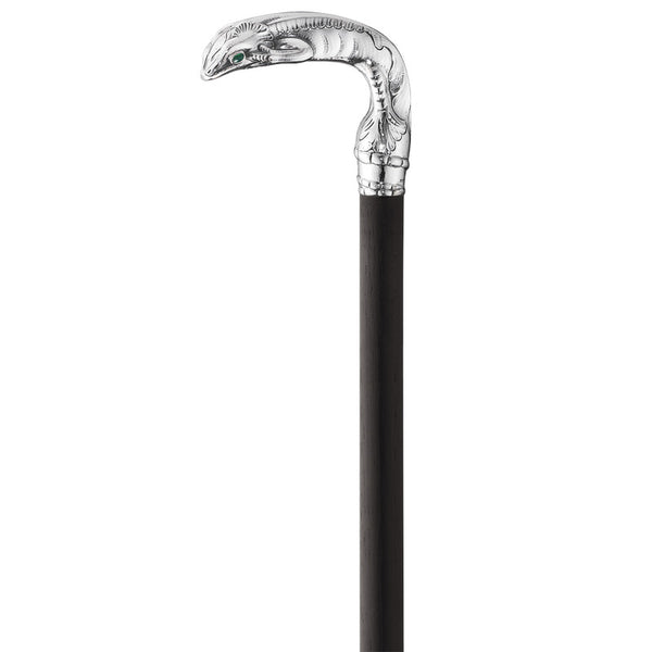 Georg Jensen Denmark Sterling Silver Walking Stick 116 Green agate Eyes - New
