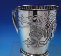 Medallion by Wendt Sterling Silver Mug Applied Medallion Hand Chased (#6856-2)