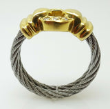 Charriol 18k Yellow and Steel Genuine Natural Diamond Ring (#J3230)
