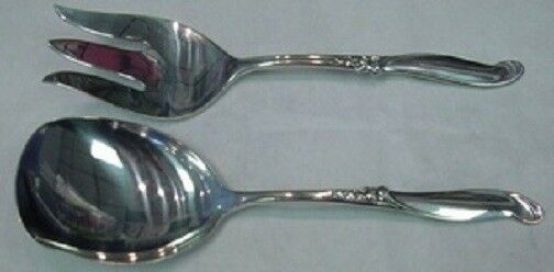 Silver Melody By International Sterling Silver Salad Serving Set AS 2pc