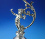 Cherub by Unknown Austrian Sterling Silver Candlestick Pair 6 1/2" c1910 (#5825)