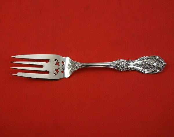 Francis I by Reed and Barton Old Dessert Fork Hand Pierced Flower Rare 6 3/8"