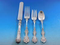 Pompadour by Whiting Sterling Silver Flatware Set Service 86 pcs Dinner G Mono