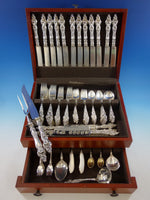 Les Six Fleurs by R&B Sterling Silver Flatware Set 12 Service 125 Pcs Dinner