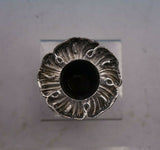 Dutch .800 Silver Candlestick Pair Repoussed Cherubs and Flowers 7 1/4" (#4071)