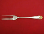 Asprey and Garrard English Sterling Silver Dinner Fork with Gold Accent 8 1/2"