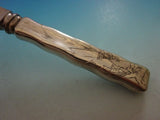 Lap Over Edge Acid Etched by Tiffany Sterling Silver Dinner Knife with Crickets