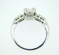 14k White Gold Pale Pink Genuine Natural Morganite and Diamond Ring (#J5045)