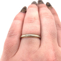 14k Yellow and White Gold Wedding Band Jewelry Size 7.5 (#J5867)