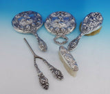 Love's Dream by Unger Sterling Silver Dresser Set 5pc Figural Cherub (#3567)