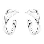 Infinity by Georg Jensen Denmark Sterling Silver Earhoop / Earring Set  - New