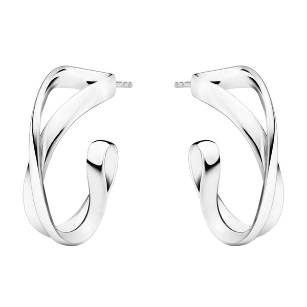 Infinity by Georg Jensen Denmark Sterling Silver Earhoop / Earring Set  - New