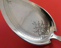 Krider and Biddle Coin Silver Pie Server All Silver BC with Leaf Handle #2 9"