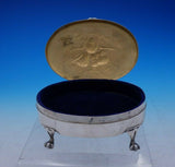 William Comyns English Sterling Silver Jewelry Box w/Velvet Wood Cherubs (#3813)