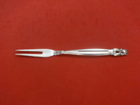 Acorn by Georg Jensen Sterling Silver Cold Cut Fork with Barbed Tines 6 1/2"