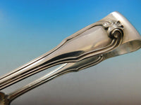 Borgia by Buccellati Italy Sterling Silver Ice / Salad Serving Tongs Pierced 8"