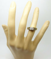 14K Gold Genuine Natural Diamond Ring with .40 Carat Marquise Diamonds (#J742)