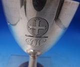 John Lambe English Georgian Sterling Silver Water Goblet GW Cross Engraved #7158
