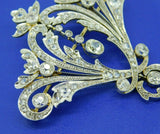 Large 14k Victorian Three Carat Genuine Natural Diamond Pin Pendant (#J3342)