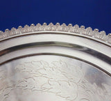 John Belknap Jones Coin Silver Salver Tray Boston Leaf Acanthus Border #3542