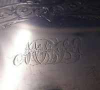 Byzantine by Gorham Coin Silver Tray Engine Turned Bright-Cut w/Scenes (#5747)