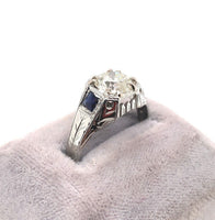18k White Gold Men's 1.80 Carat Diamond Ring Jewelry with GIA Report (#J5768)