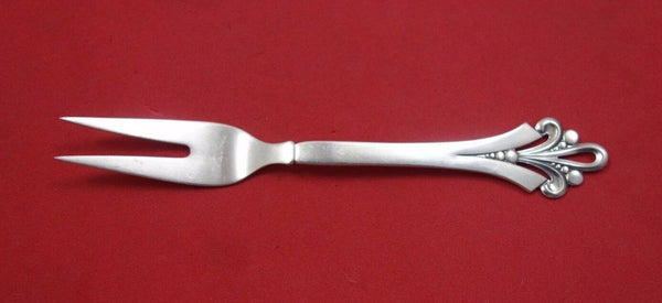 Danish Sterling Silver Pickle Fork 2-Tine Marked "A.G." 5 1/4"