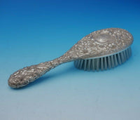 Rose by Stieff Sterling Silver Dresser Set 3pc Mirror Brush Comb Repousse #4402