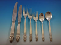 Norse by International Sterling Silver Flatware Set for 12 Dinner Service 89 Pcs