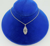 Platinum 1.22 Carat Genuine Natural Diamond Halo Pendant (#J4088)