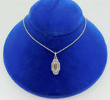 Platinum 1.22 Carat Genuine Natural Diamond Halo Pendant (#J4088)