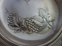 Rose Point by Wallace Sterling Silver Tray with Grapes Round #4455-9 (#2920)