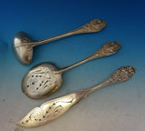 JP Caron French Sterling Silver Flatware Service Fish Set Figural Pierced c1925