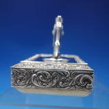 Maintenon by Shiebler Sterling Silver and Wood Desk Blotter Stamp Box Lion #4946