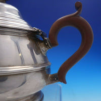 Victorian English Sterling Silver Tea Pot with Wood Handle and Finial (#4138)